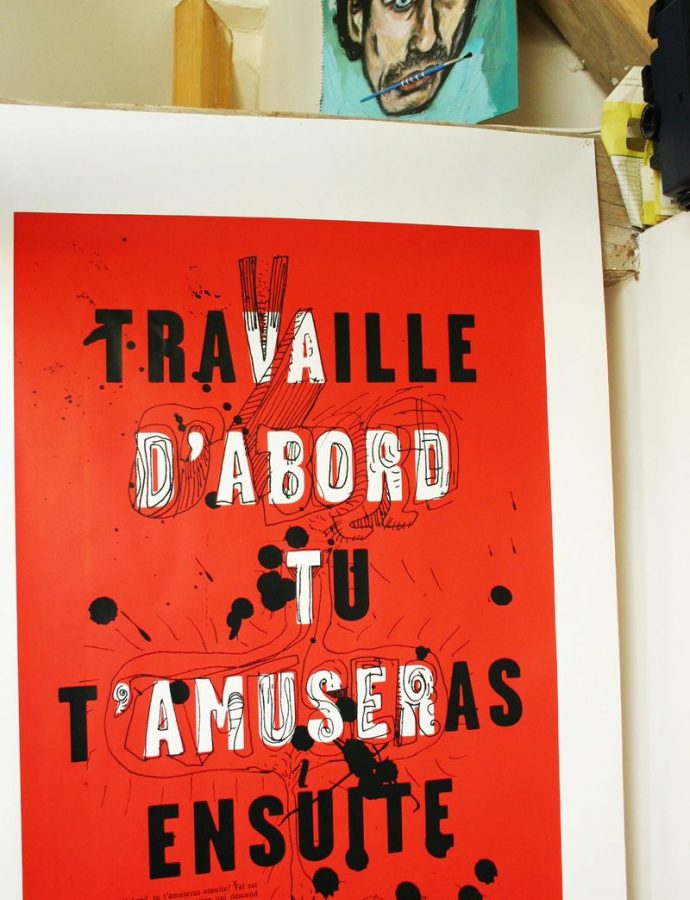 Work and Play, Thought Provoking Word Posters by Vincent Perrottet