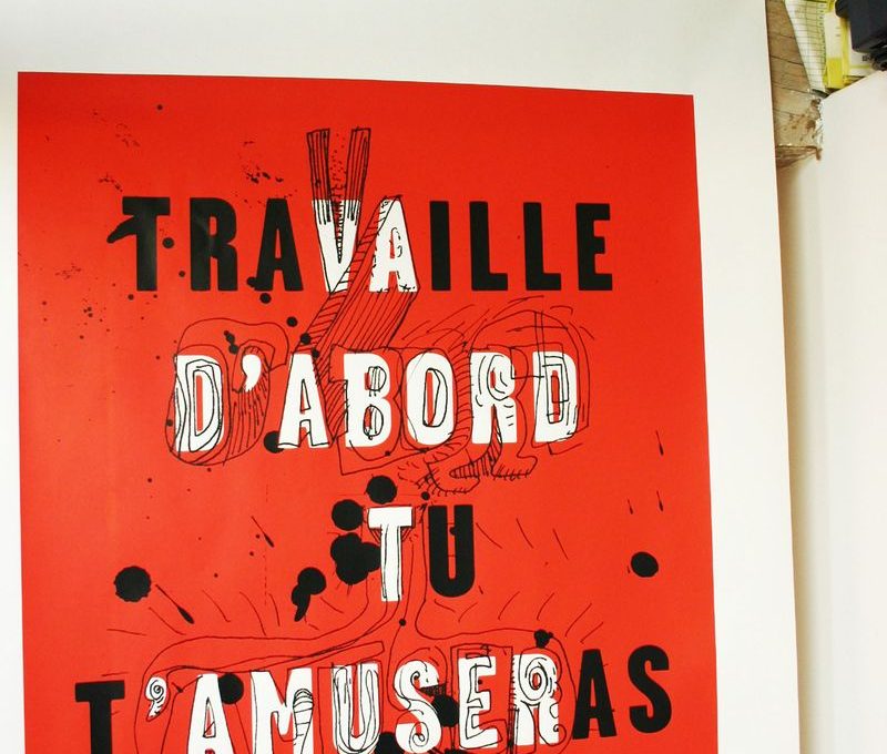 Work and Play, Thought Provoking Word Posters by Vincent Perrottet