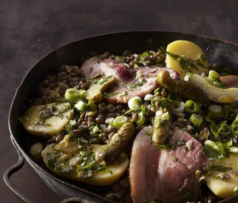 Between Christmas and New Year’s Feasts, Simple Warm French Lentil Salad from ‘One Good Dish’