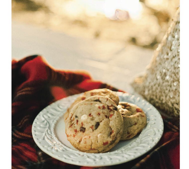 Holiday Ice Cream Needs Side of Cookies, Peppermint Bark Cookies from ‘Milk Jar Cookies Bakebook by Courtney Cowan