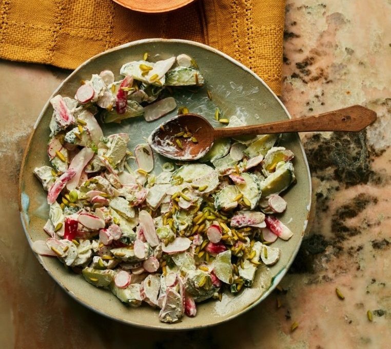 Rhubarb Your Salad the Uzbek Way with ‘Rovoch Salat’ from ‘Silk Roads’ by Anna Ansari